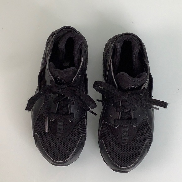 Nike black Huarache run sneakers kid size 12C EUC - Picture 13 of 16
